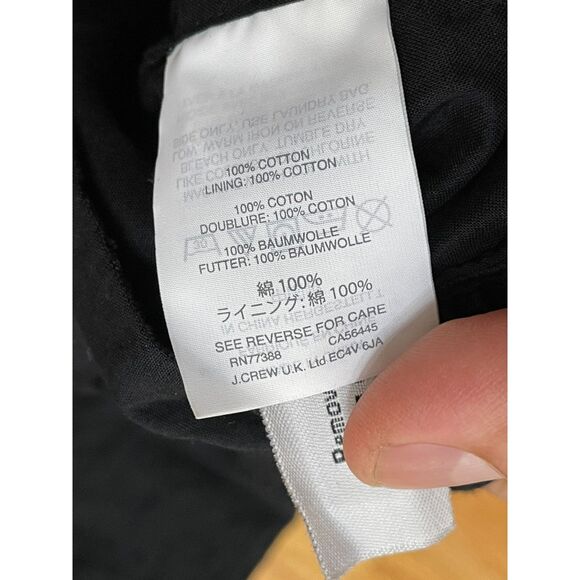 J. Crew Women's 2 Black Dress Cotton Shift Eyelet Flutter Sleeve Preppy Summer - Picture 5 of 11